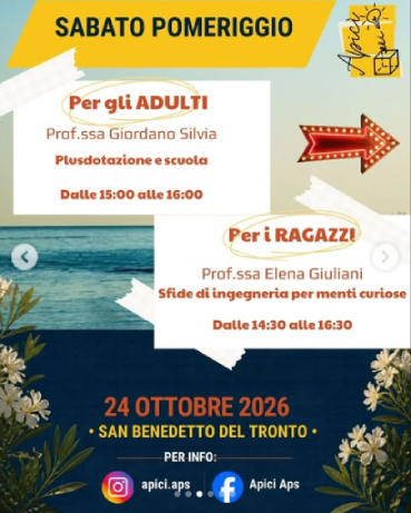 Locandina eventi 24.10.26 sabato pomeriggio